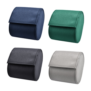 Rouleau de montre en cuir véritable Saffiano de haute qualité Juelong Boîte de montre unique Boîtier de montre de voyage en cuir Rouleau De Montre En Cuir - Product Image 4