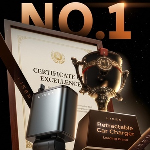 Chargeur de voiture rétractable LISEN 69W USB-C pour <span class=keywords><strong>iPhone</strong></span> 17 16 15 Pro Max Air – Adaptateur universel de charge rapide pour voiture et mobile - Product Image 2