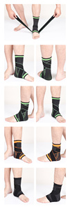 Attelle de Cheville Sport Unisexe d'Extérieur avec Sangles Enveloppantes Extensibles dans Quatre Directions pour une Stabilisation et une Protection Améliorées - Product Image 5