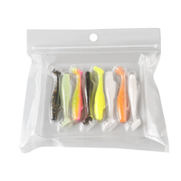 Lot de 6/8 leurres souples en plastique pour la pêche, 8 couleurs, appâts souples en TPE, leurres souples pour la pêche en gros