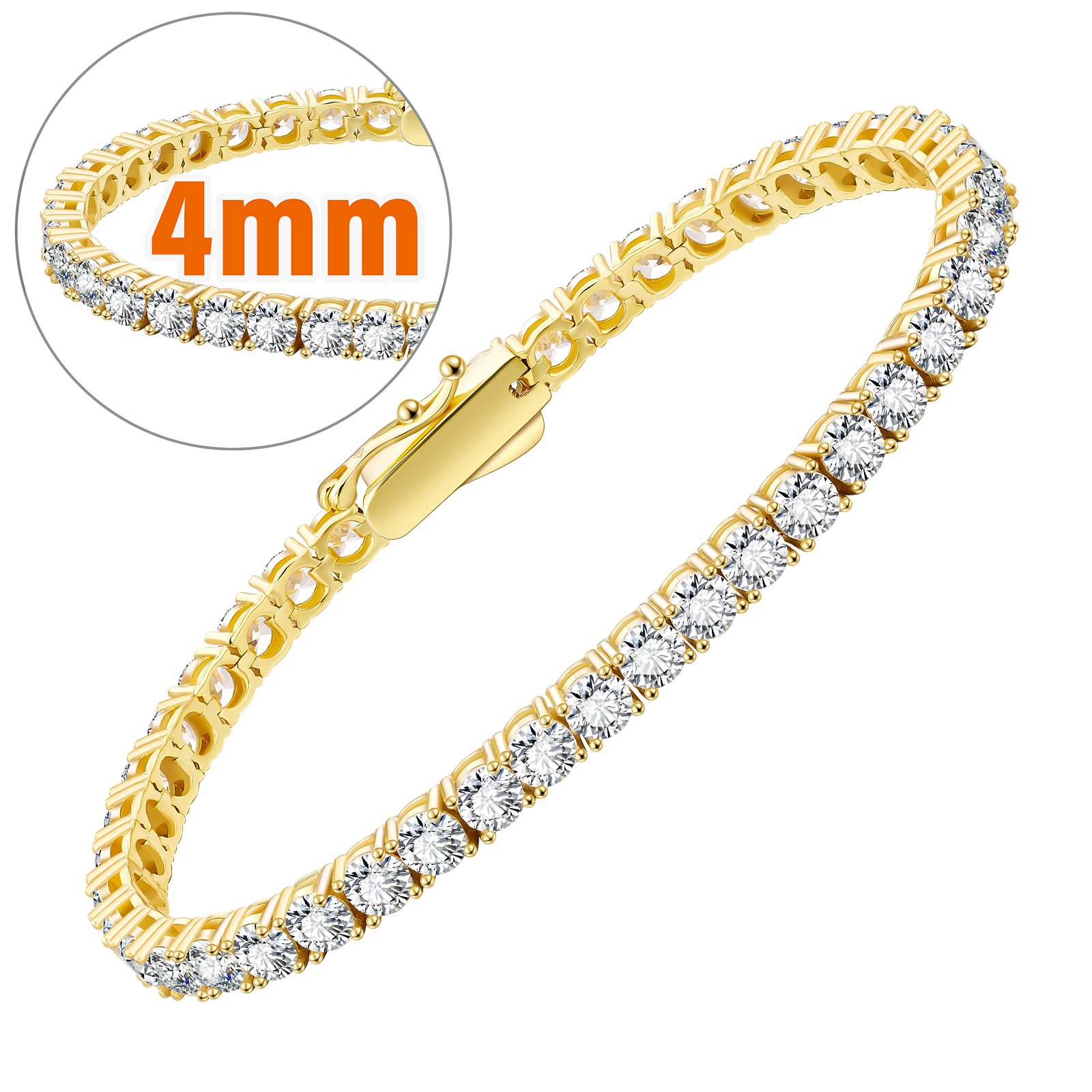 Bracciale in oro 4mm-14k