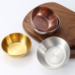 Bol à sauce soja rond en acier inoxydable de haute qualité, idéal pour les sushis, les steaks, les salades et les tomates - Product Image 2