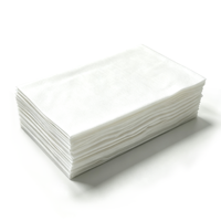 Hochwertige Serviette Pure White Linen Feel Custom Logo 1 PLY Tasche Gold Silber bedruckte Servietten für Party