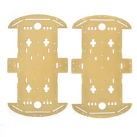 Kit de châssis de voiture robot 4 roues motrices 4WD avec carte de développement Smart R3, servo SG90 et accessoires DIY HC-SR04