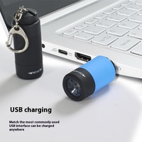 Mini clé lumière créative USB charge torche en plastique étanche lumière forte lampe de poche de plongée lumière de poche