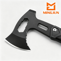 Ensemble d'outils de camping multifonctionnel marteau-axe avec couteau de camping pliable, manche en aluminium, modèle F210AB-H