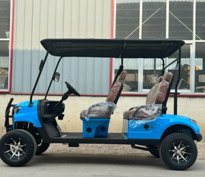Voiturette de golf électrique 4 places, batterie lithium 72V, double moteur, style moderne, roues tout-terrain noires - Product Image 3