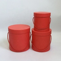 Boîte cadeau rigide en carton Chengruo Hugs pour fleurs, avec gaufrage, recyclable, ensemble de 3 pièces avec poignée, pour cadres photo et cadeaux