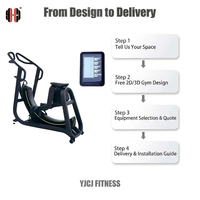 Máquina de entrenamiento de rodilla alta con pantalla digital, riel de movimiento curvo, doble pasamanos y ruedas de transporte para equipos de fitness comerciales