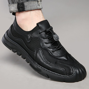 Zapatos de senderismo de malla para hombre, punta redonda, transpirables, suela de goma, entresuela de EVA, para todas las estaciones, informales, deportivos, para exteriores - Product Image 2