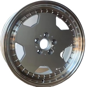 Jantes en alliage d'aluminium de 17 pouces et 18 pouces, design concave de 30 mm, finition argentée vintage, neuves, pour <span class=keywords><strong>Mercedes</strong></span> W121 W124 W126 <span class=keywords><strong>W129</strong></span> 140 modèles - Product Image 4