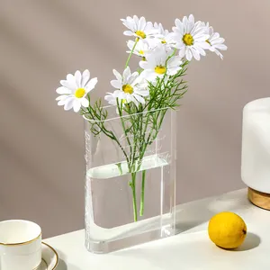Mesin vas bunga akrilik bentuk buku ruang tamu vas bunga hidroponik Dekorasi pintu masuk gaya Eropa