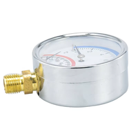 Manomètre de température et de pression à tube Bourdon Double-An Y63, thermomanomètre, plage de mesure 0-10 bar/0-120, pour chauffage au sol