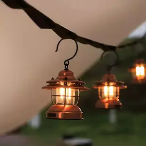 Npot Led Vintage Lantaarn Oplaadbare Lantaarn Outdoor, Ipx4 Waterdichte Draagbare Lantaarn Voor Buiten Kamperen, Usb-Kabel Inbegrepen