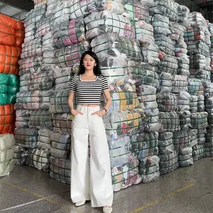 mixed wholesale used clothes bales with summer casual full women flare sleeve shirts blouses and tops secondhand