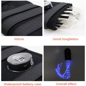 Queue de cheval USB lumières rechargeables LED Croupper harnais équestre extérieur Sport feux arrière équipement - Product Image 5