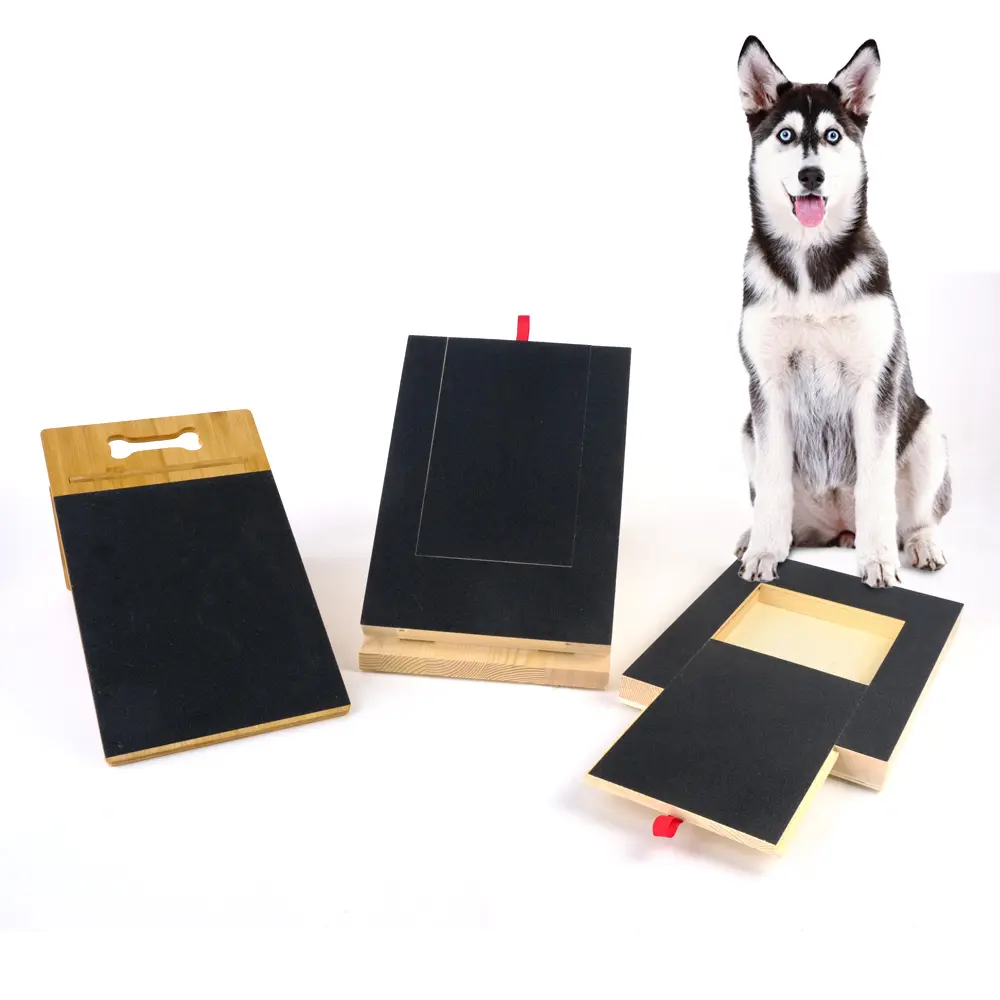 Hot sell dog nail scratch board e dog scratch pad per unghie square file treat circle protector con snack nascosto