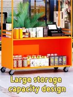 Chariot de nourriture mobile, kiosque de vente de hot-dogs et de glaces, stand alimentaire pliable d'extérieur avec auvent à vendre