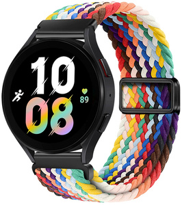 Aibangjia Sangle Tressée 20mm 22mm Tissu Respirant Sport Boucle Élastique Nylon Bande de Fermeture Magnétique pour Samsung Galaxy Watch - Product Image 4