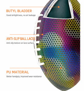 Ballon de rugby de haute qualité pour jeunes, logo personnalisé, cuir PU, taille 6, pour équipe scolaire, entraînement en plein air - Product Image 3
