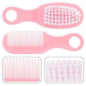 Weiches <span class=keywords><strong>Baby</strong></span>-Haarbürsten- und Kamm-<span class=keywords><strong>Set</strong></span> Sanfte Kopfhautpflege Neugeborenen-Pflegeset - Product Image 3