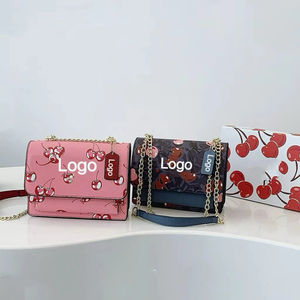 Tas Tangan Wanita Desainer Mode 2025 Bahan <span class=keywords><strong>PU</strong></span> Warna Candy Cherry dengan Rantai, Tas Selempang Wanita Candy Girl - Product Image 1