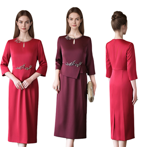 <span class=keywords><strong>Robe</strong></span> midi <span class=keywords><strong>chic</strong></span> à taille perlée, <span class=keywords><strong>robe</strong></span> <span class=keywords><strong>de</strong></span> soirée formelle grande taille, <span class=keywords><strong>robe</strong></span> <span class=keywords><strong>de</strong></span> soirée, manches 3/4, tenue <span class=keywords><strong>pour</strong></span> invité <span class=keywords><strong>de</strong></span> mariage, <span class=keywords><strong>mère</strong></span> <span class=keywords><strong>de</strong></span> <span class=keywords><strong>la</strong></span> <span class=keywords><strong>mariée</strong></span>, taille L-5XL - Product Image 1