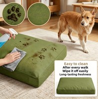 Großhandel Orthopädisches Polyester-Rechteck-Hundebett Abnehmbarer Bezug Rutschfester Boden Luxus-Haustierbett für Große Hunde und Katzen