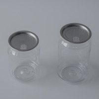 Bouteille en PET transparente avec bouchon à languette, couvercle en aluminium, plusieurs tailles, conception personnalisée pour l'emballage de boissons