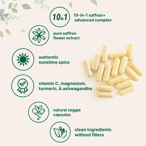 Cápsulas de Extracto de Azafrán, Suplemento Dietético para Adultos, Apoyo para el Estado de Ánimo y la Energía, Mezcla Herbal - Product Image 2