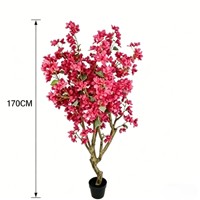 Pohon Bougainvillea Sutra Buatan Berkualitas Tinggi, Tahan Lama, Cocok untuk Dekorasi Meja Dalam Ruangan