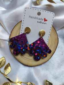 Boucles d'oreilles en résine légères, design artisanal élégant, parfaites pour la mode quotidienne et les occasions spéciales - Product Image 6