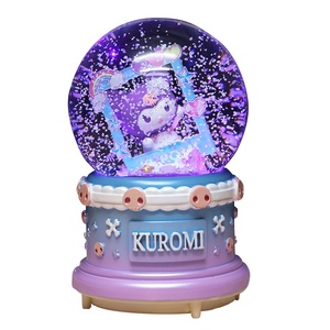 Para Kuromi Crystal Ball Music Box <span class=keywords><strong>Super</strong></span> Cute Eco-Friendly Resin Fantasy Magic Ornaments Regalos para niños y estudiantes - Product Image 5
