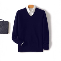 Pull en cachemire pour homme S-XXXL, pull classique à col en V pour homme, pull chaud d'automne et d'hiver, pull en jersey pour homme