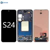 Écran OLED LCD de remplacement pour smartphone Samsung Galaxy S24 avec châssis, prêt à être expédié de l'usine, garantie 1 an