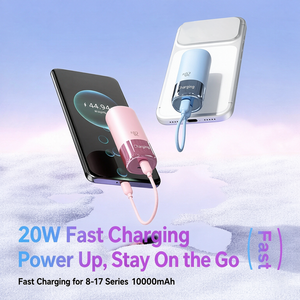 พาวเวอร์แบงค์ขนาดเล็กพิเศษเท่าลิปสติก 10000mAh 20W PD ชาร์จเร็ว พร้อมสายคล้องคอในตัว พาวเวอร์แบงค์แบบกำหนดเอง รุ่น R19Y - Product Image 5