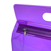 Sacs à fermeture éclair personnalisés en PVC, multicolores, durables, réutilisables, imperméables, sur le thème du salon, pour l'emballage cosmétique