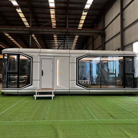 Maison capsule spatiale modulaire de luxe de 20 ou 40 pieds, bureau conteneur préfabriqué, maison portable, mini-cabane, maisonnette