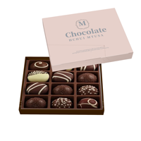 Haute Qualité De Luxe 12 Diviseur Trou Chocolat Boîte Rigide Cadeaux Couvercle et Boîte De Base pour Biscuits Bonbons Emballage Cadeaux Boîte
