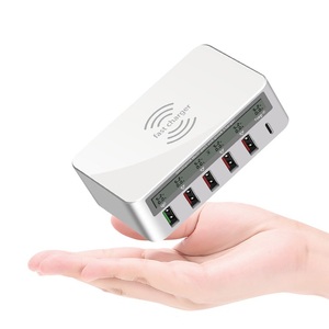 <span class=keywords><strong>LCD</strong></span> đa chức năng USB Home Charger 50 Wát 6 cổng máy tính để bàn Trạm Sạc với QC 3.0 và 10 Wát không dây cho điện thoại/máy tính bảng - Product Image 6