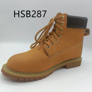 WCY, inserto per punta <span class=keywords><strong>in</strong></span> acciaio lumberjack anti-sporco stivali di sicurezza <span class=keywords><strong>in</strong></span> pelle di cavallo pazzo marrone stivali <span class=keywords><strong>da</strong></span> lavoro con suola <span class=keywords><strong>in</strong></span> gomma antiforatura HSB287 - Product Image 4