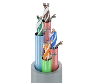 4 pares 24 Gage Ind. Cable Plenum blindado Cable de conexión de fibra Cable de cámara de seguridad - Product Image 1