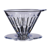 Filtre à café en plastique réglable de 1 à 4 tasses pour un brassage manuel de style barista, design durable et léger