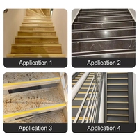 Bandes antidérapantes modernes en aluminium en forme de L avec inserts en caoutchouc durables et écologiques pour escaliers intérieurs et extérieurs (écoles, maternelles, hôpitaux)