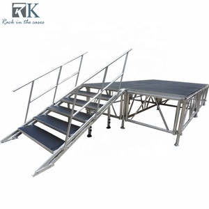 Escenario Portátil de Aluminio y Madera para Eventos de Boda, Conciertos Musicales, 1x2m, Plataforma de Escenario con Estructura de Truss - Product Image 3