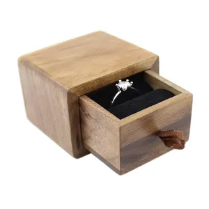 Wholesale Wooden Ring Box Small Jewelry Box Wooden Ring Box