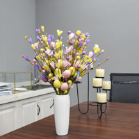 Nouvelle Décoration de Pâques en Plastique : Branches d'Œufs et Baies, Bouquet Lumineux, Couronne, Décorations d'Œufs pour Fêtes et Réunions Intérieures