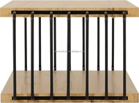 Table basse sur mesure en MDF effet bois avec cadre métallique et plateau en bois pour salon – Vente en gros de meubles