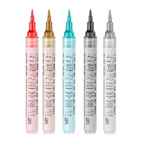 Marqueur effaçable à l'air, imperméable, 12 couleurs, pointe brosse 0,8 mm, pour marquage de pierres, pointe souple, pour extérieur, traçage, réparation de pneus de voiture, papier