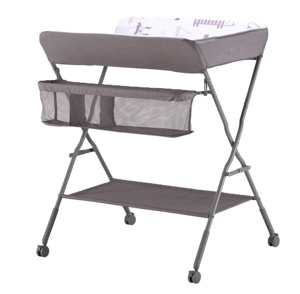 <span class=keywords><strong>Table</strong></span> <span class=keywords><strong>à</strong></span> <span class=keywords><strong>langer</strong></span> légère et étanche pour bébé pliable roulant et convivial avec roues - Product Image 4